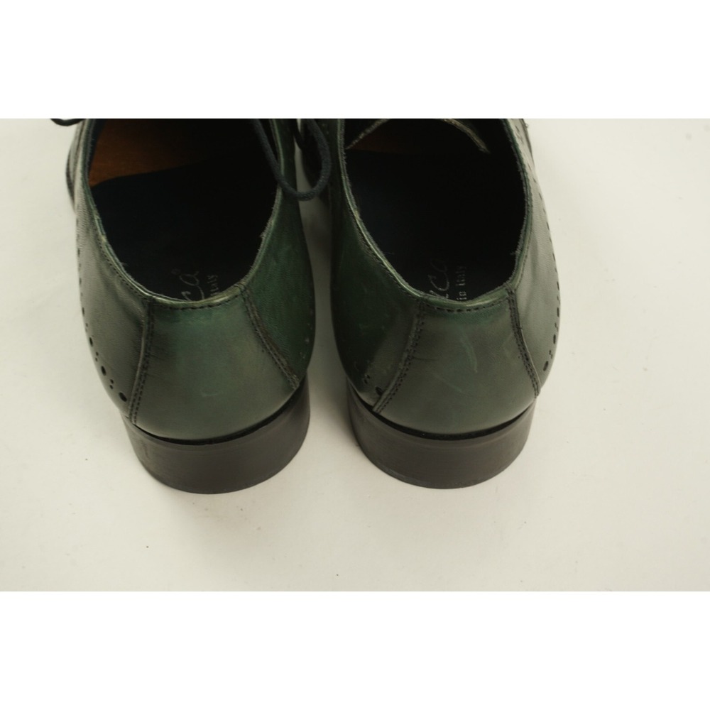 Duca MaTiSte Vero Cuoio Forest Green Italian Leather Crocodile Wingtip Derby 9.5 - Picture 4 of 12